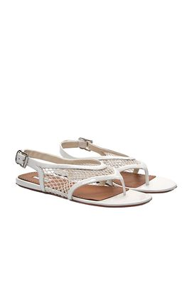 ALAÏA ALAÏA Fishnet Flat Sandal