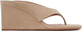 ALAÏA ALAÏA Gray Cube Thong Mules