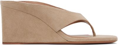 ALAÏA ALAÏA Gray Cube Thong Mules