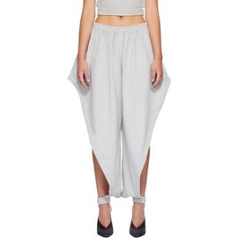 ALAÏA ALAÏA Gray Fleece Jersey Pointed Trousers