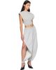 ALAÏA ALAÏA Gray Fleece Jersey Pointed Trousers - 4