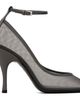 ALAÏA ALAÏA Gray Strappy Mesh Heels - 1