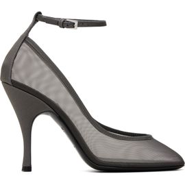 ALAÏA ALAÏA Gray Strappy Mesh Heels