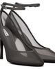 ALAÏA ALAÏA Gray Strappy Mesh Heels - 4
