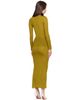 ALAÏA ALAÏA Green Merino Bodycon Maxi Dress - 3