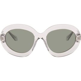ALAÏA ALAÏA Grey Round Wraparound Sunglasses