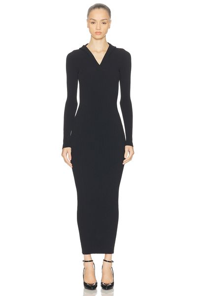 ALAÃA ALAÃA Hooded Bodycon Dress