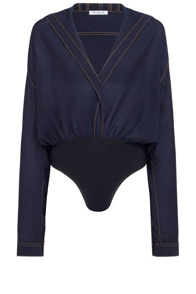 ALAÃA ALAÃA Hooded Long Sleeve Bodysuit