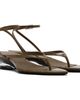 ALAÏA ALAÏA Khaki Invisible Thong Heeled Sandals - 4