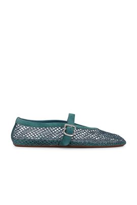 ALAÏA ALAÏA La Ballerine Fishnet Strass Flat