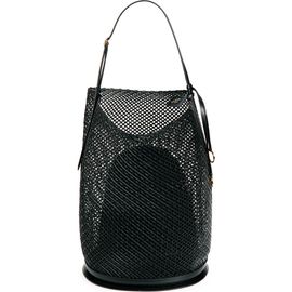 Alaïa Alaïa Large Hip Leather Net Bucket Bag