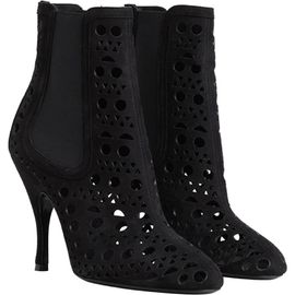 Alaïa Alaïa Laser Cut Suede Bootie