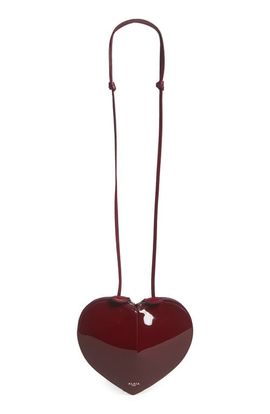 Alaïa Alaïa Le Coeur Patent Leather Crossbody Bag