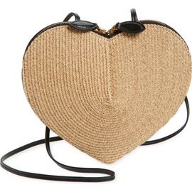 Alaïa Alaïa Le Coeur Raffia Crossbody Bag