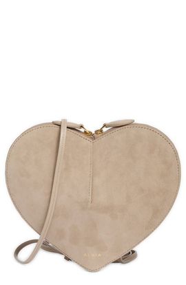 Alaïa Alaïa Le Coeur Suede Crossbody Bag