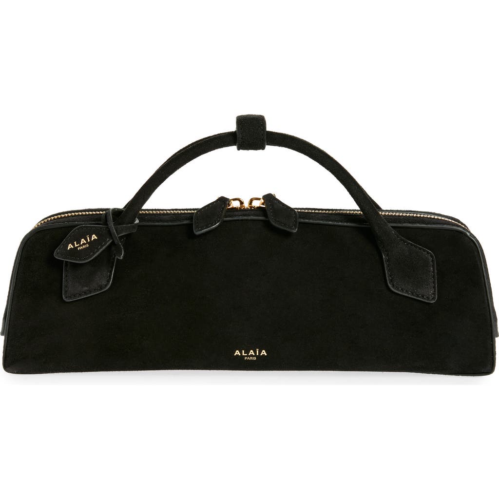Alaïa Alaïa Le Teckel Suede East/West Clutch