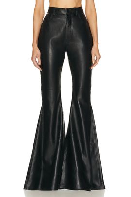 ALAÃA ALAÃA Leather Flare Pant