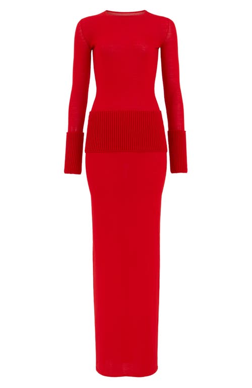 Alaïa Alaïa Long Sleeve Wool Body-Con Dress