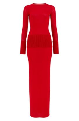 Alaïa Alaïa Long Sleeve Wool Body-Con Dress
