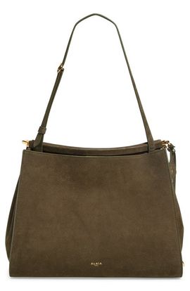 Alaïa Alaïa Medium Le Click Suede Shoulder Bag