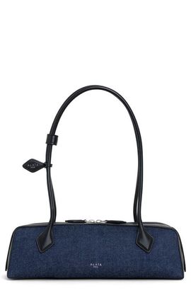 Alaïa Alaïa Medium Le Teckel Denim East/West Shoulder Bag