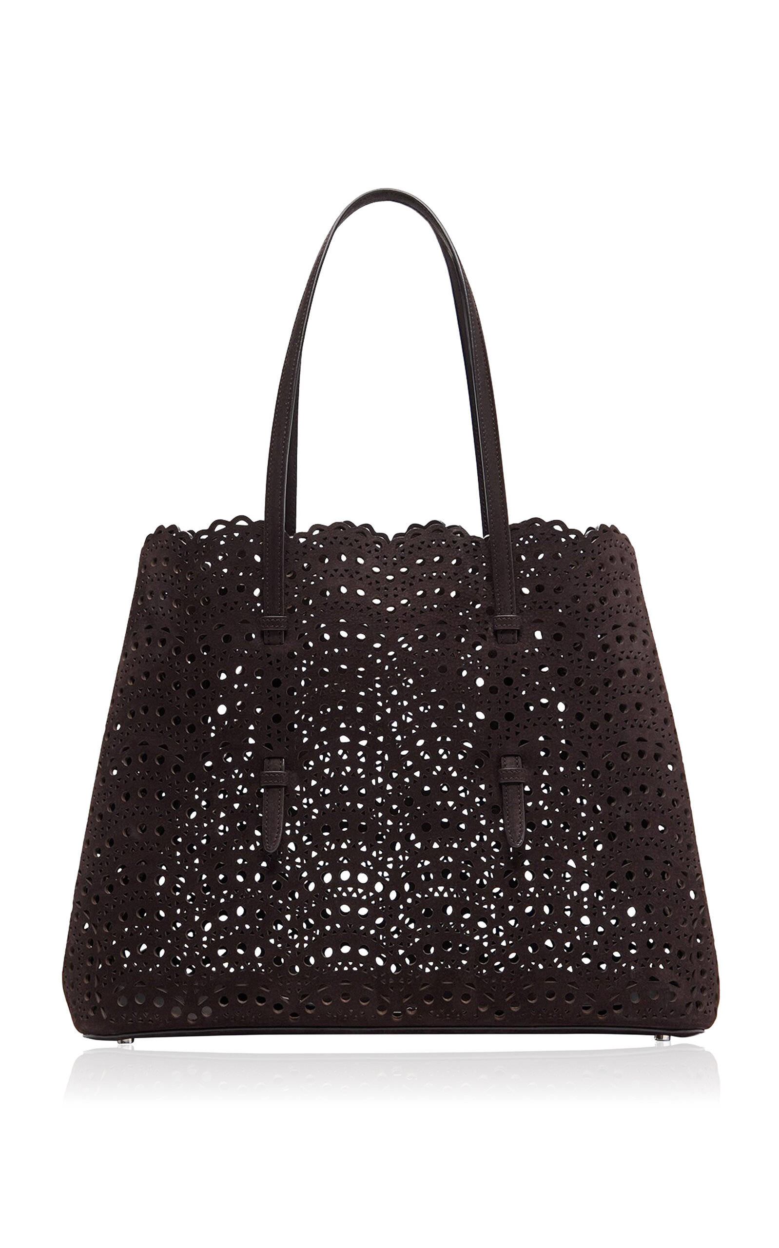 ALAÏA ALAÏA Mina 37 Nubuck Leather Shoulder Bag