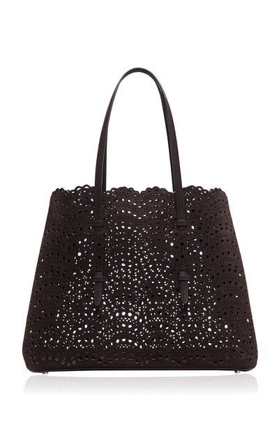 ALAÏA ALAÏA Mina 37 Nubuck Leather Shoulder Bag