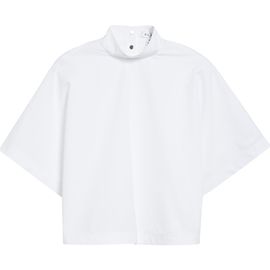 Alaïa Alaïa Mock Neck Poplin Crop Top