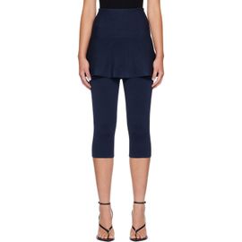 ALAÏA ALAÏA Navy Compact Knit Skirt Leggings