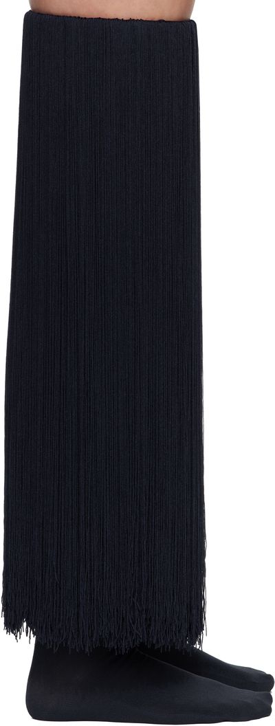 ALAÏA ALAÏA Navy High Fringed Socks