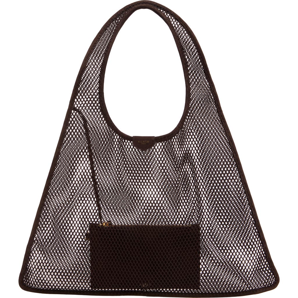Alaïa Alaïa One-Piece Mesh & Suede Shoulder Bag