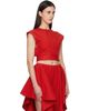 ALAÏA ALAÏA Orange Belted Cotton Top - 2