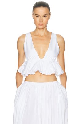 ALAÏA ALAÏA Peplum Openwork Crop Top
