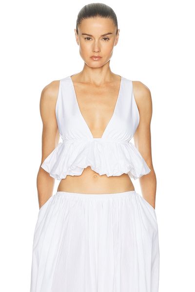 ALAÏA ALAÏA Peplum Openwork Crop Top