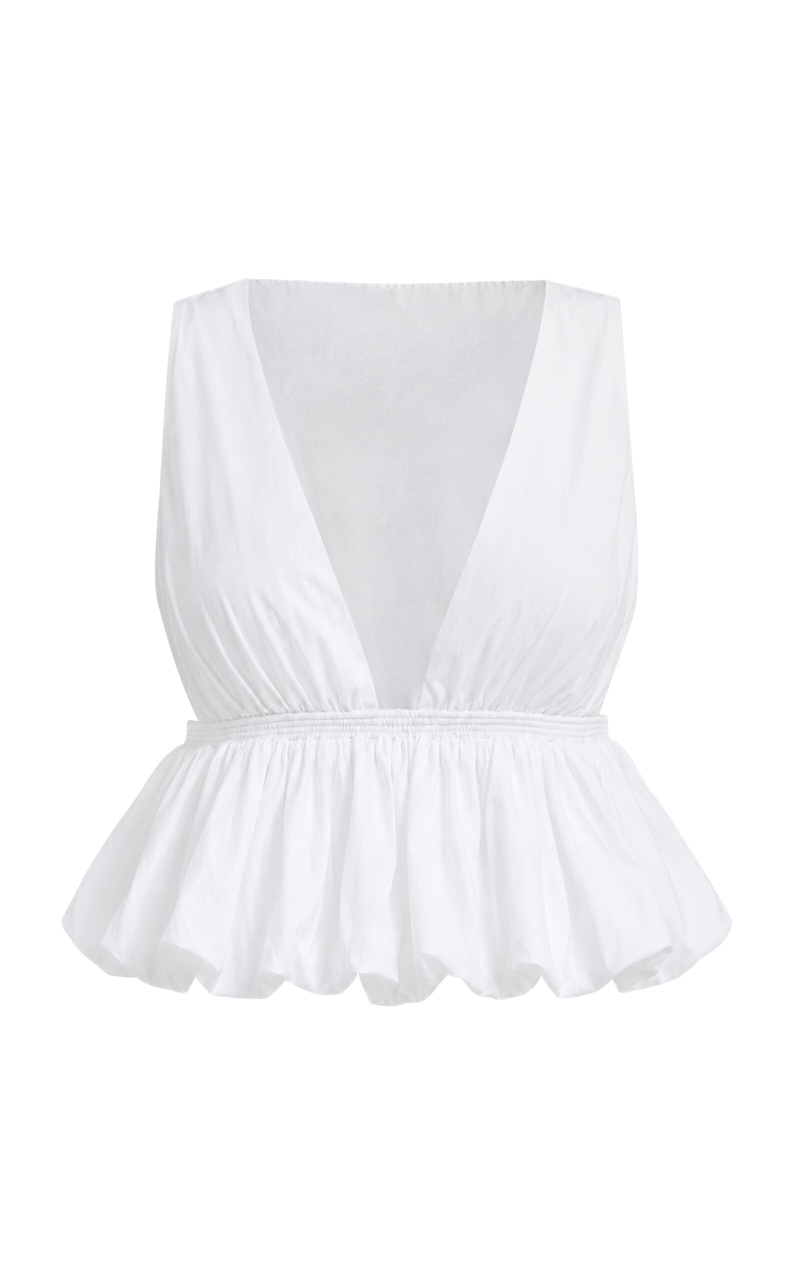 ALAÏA ALAÏA PeplumHem Cotton Top