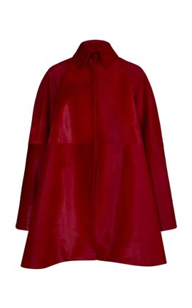 ALAÏA ALAÏA Pony Hair ALine Trench Coat