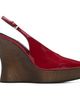 ALAÏA ALAÏA Red Clog Wedge Slingback Heels - 1