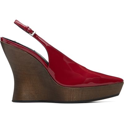 ALAÏA ALAÏA Red Clog Wedge Slingback Heels