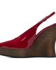 ALAÏA ALAÏA Red Clog Wedge Slingback Heels - 3