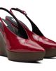 ALAÏA ALAÏA Red Clog Wedge Slingback Heels - 4
