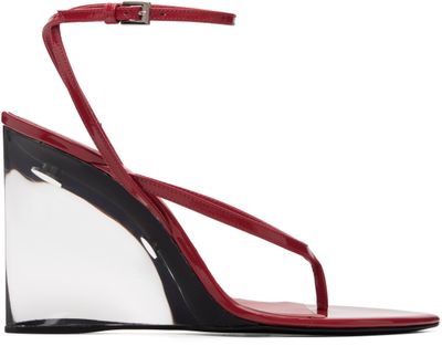 ALAÏA ALAÏA Red Invisible Thong Heeled Sandals