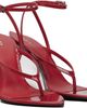 ALAÏA ALAÏA Red Invisible Thong Heeled Sandals - 4