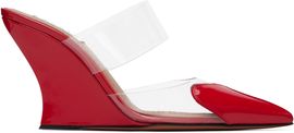 ALAÏA ALAÏA Red 'Le Cœur' Wedge Mule Heels