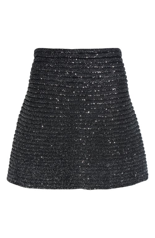 Alaïa Alaïa Sequin Rib Skater Skirt