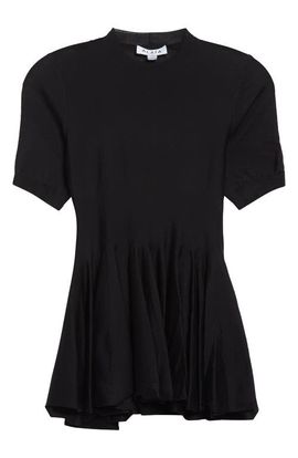 Alaïa Alaïa Short Sleeve Wool Peplum Sweater