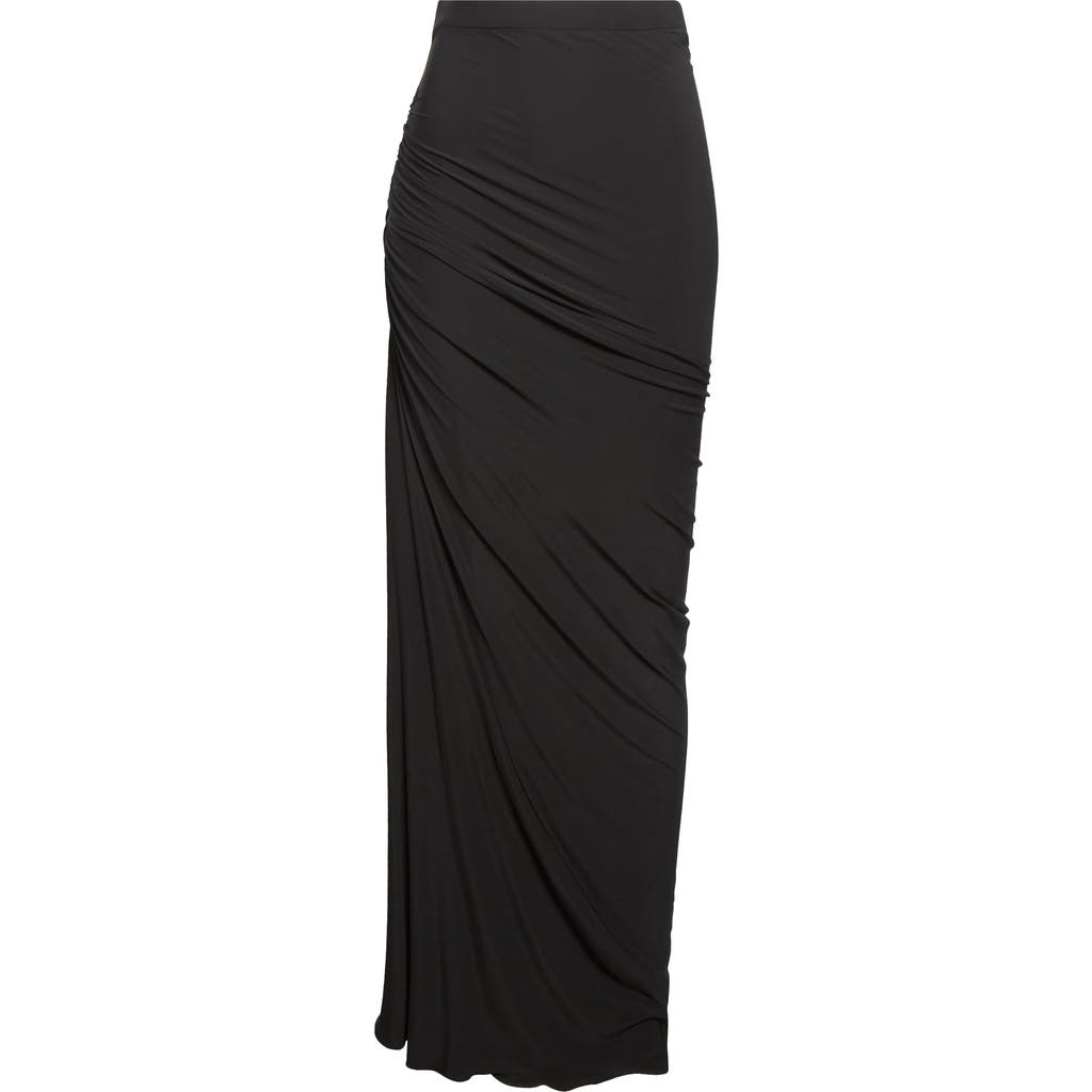 Alaïa Alaïa Soft Jersey Draped Maxi Skirt