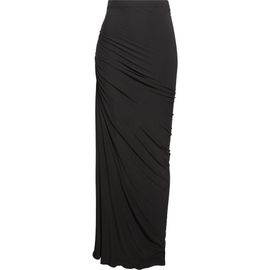 Alaïa Alaïa Soft Jersey Draped Maxi Skirt