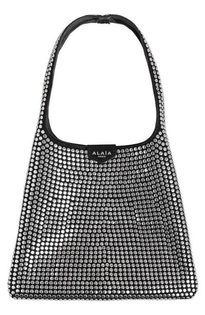 Alaïa Alaïa Studded Suede Hobo Bag
