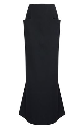 Alaïa Alaïa Tailored Wool Column Maxi Skirt
