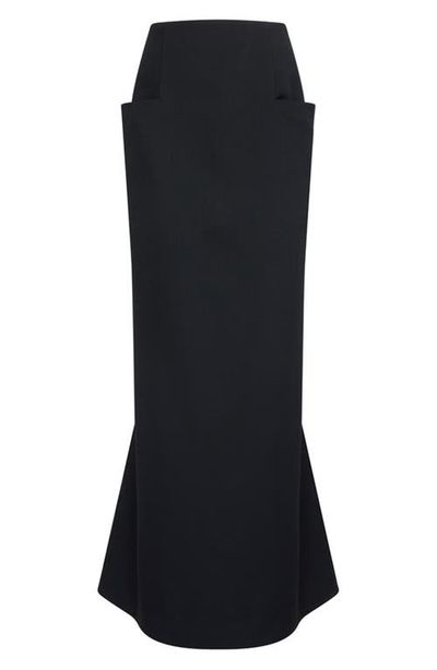 Alaïa Alaïa Tailored Wool Column Maxi Skirt